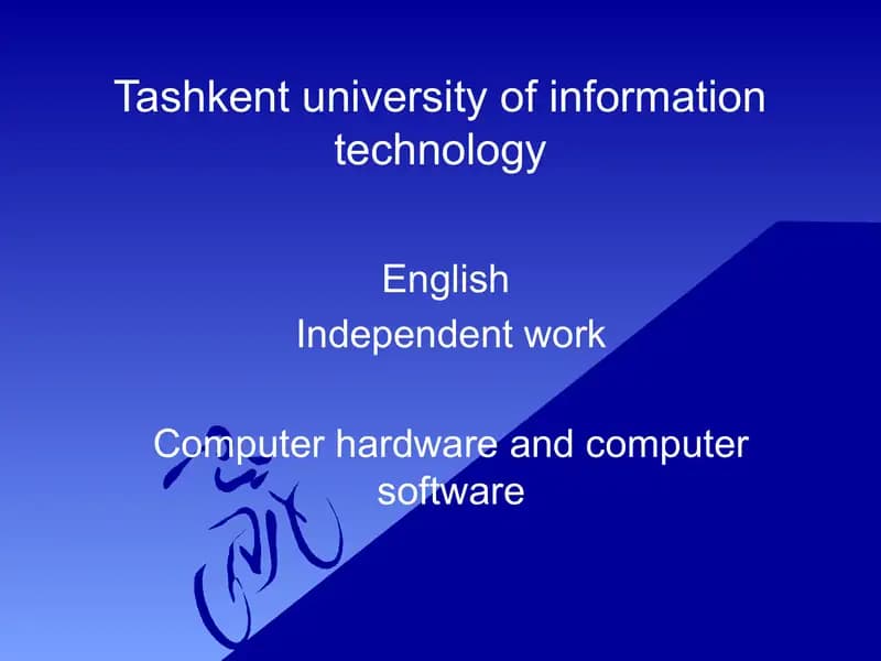 Ingliz tilida taqdimot