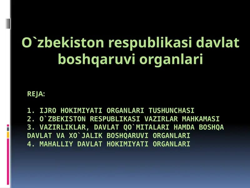 Davlat boshqaruvi organlari