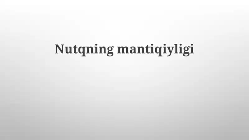 Nutqningmantiqiyligi