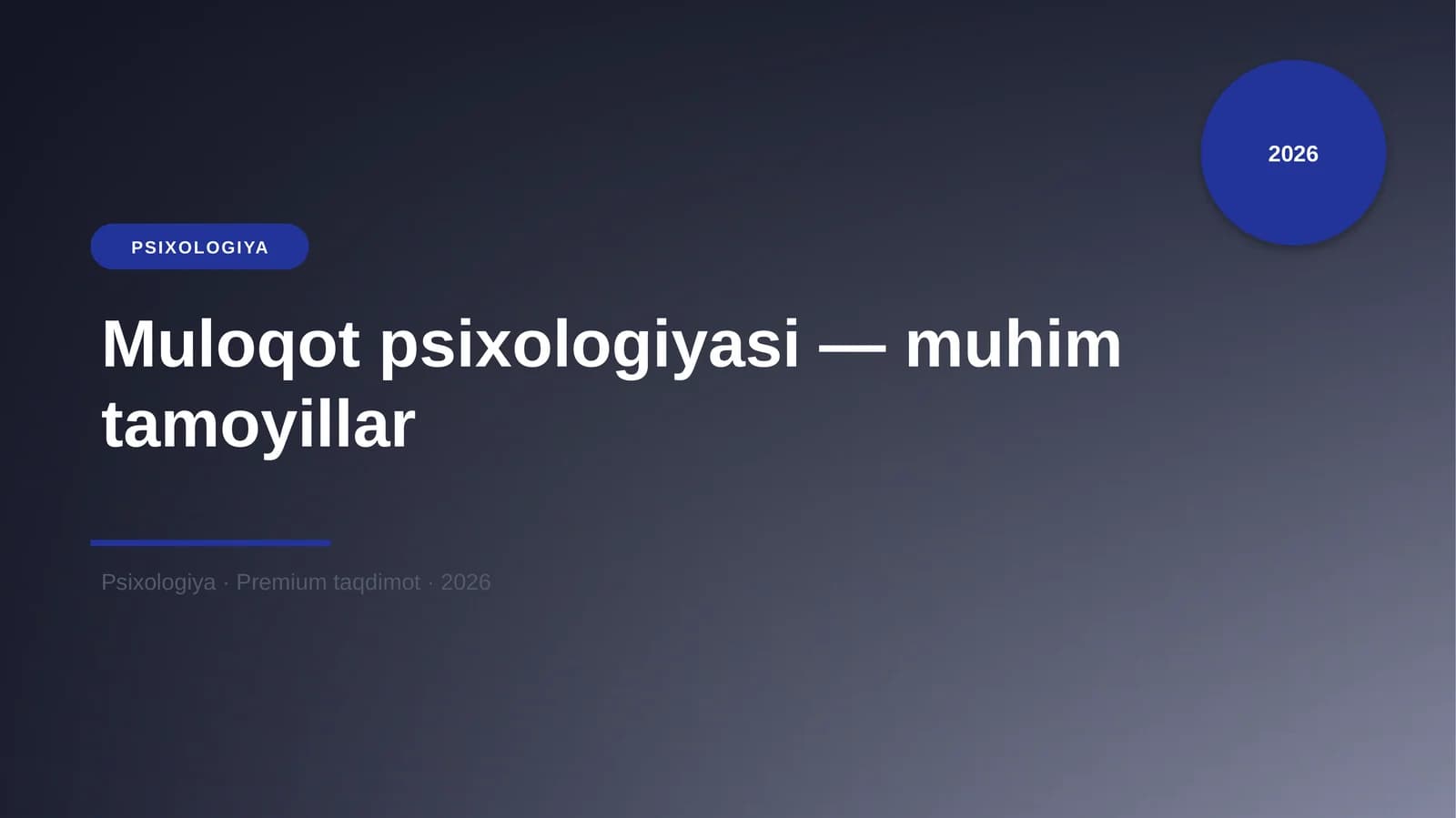 Muloqot psixologiyasi — muhim tamoyillar
