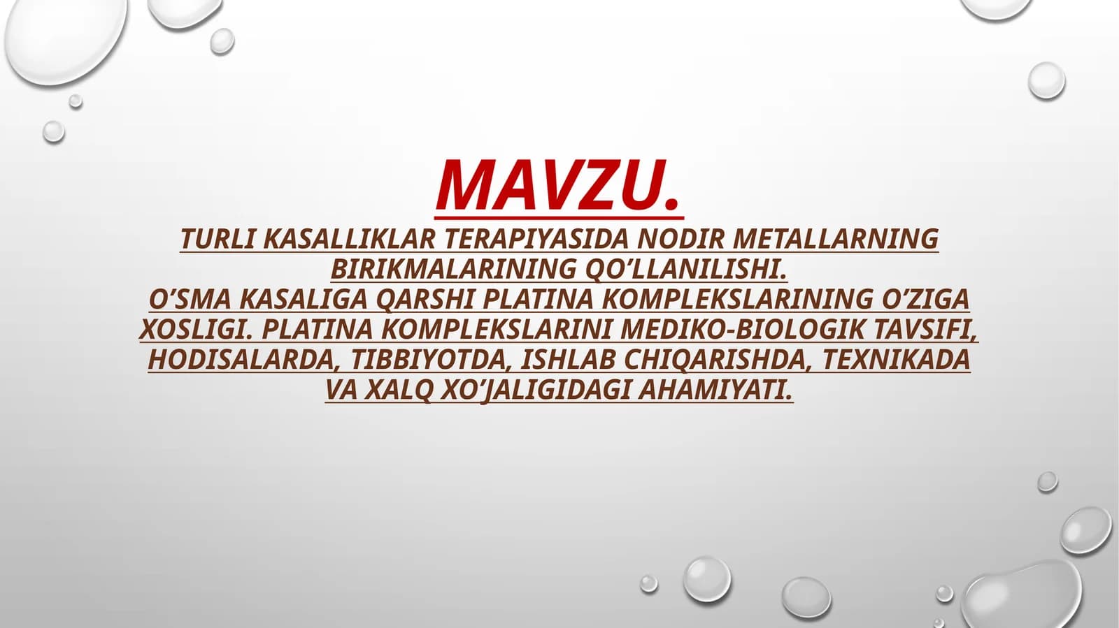Nodir metallarning birikmalarning qo’llanilishi
