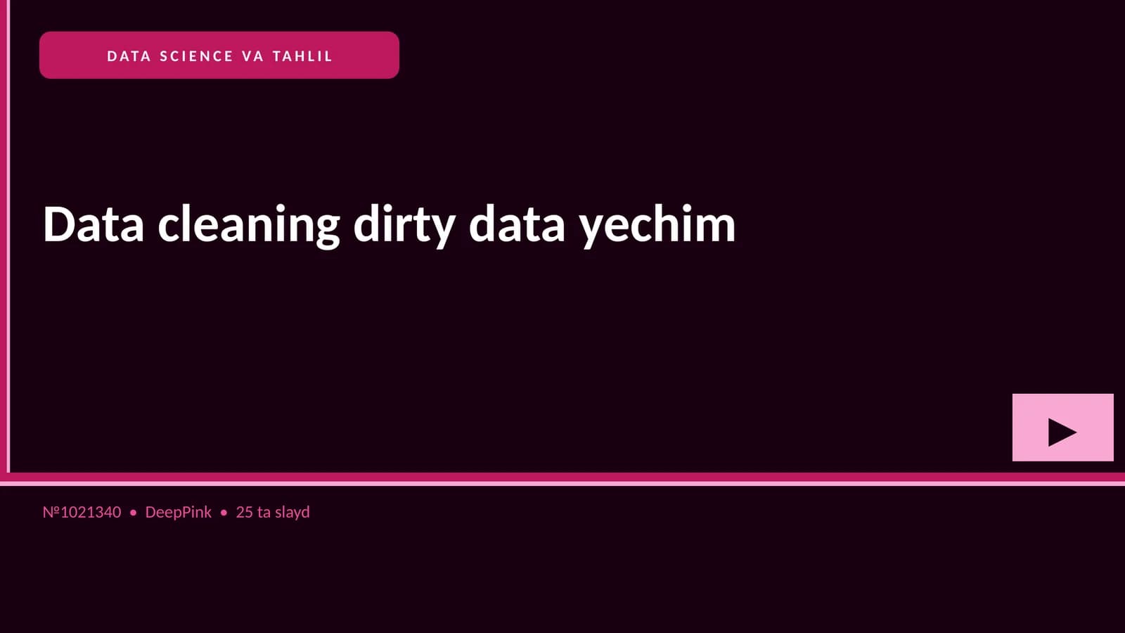 DATA SCIENCE VA TAHLIL