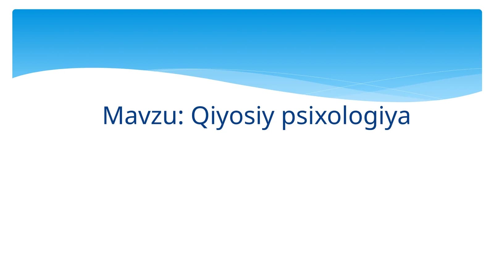 Qiyosiy psixologiya