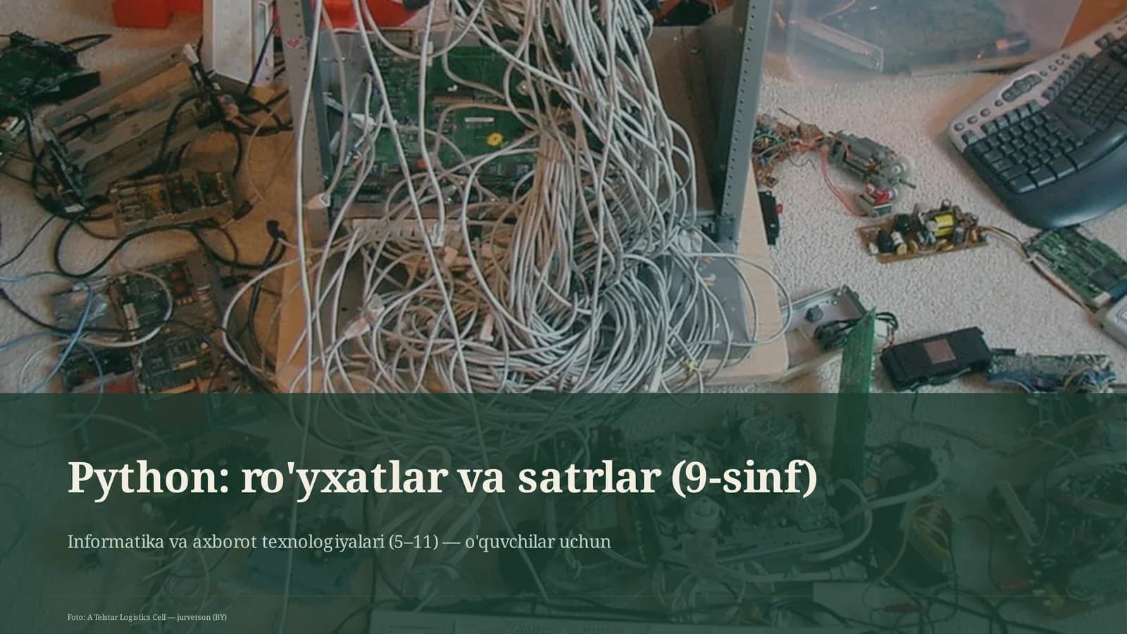 Python: ro'yxatlar va satrlar (9-sinf)