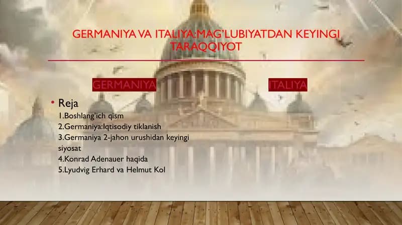 Germaniya va Italiya: Mag‘lubiyatdan keyingi taraqqiyot