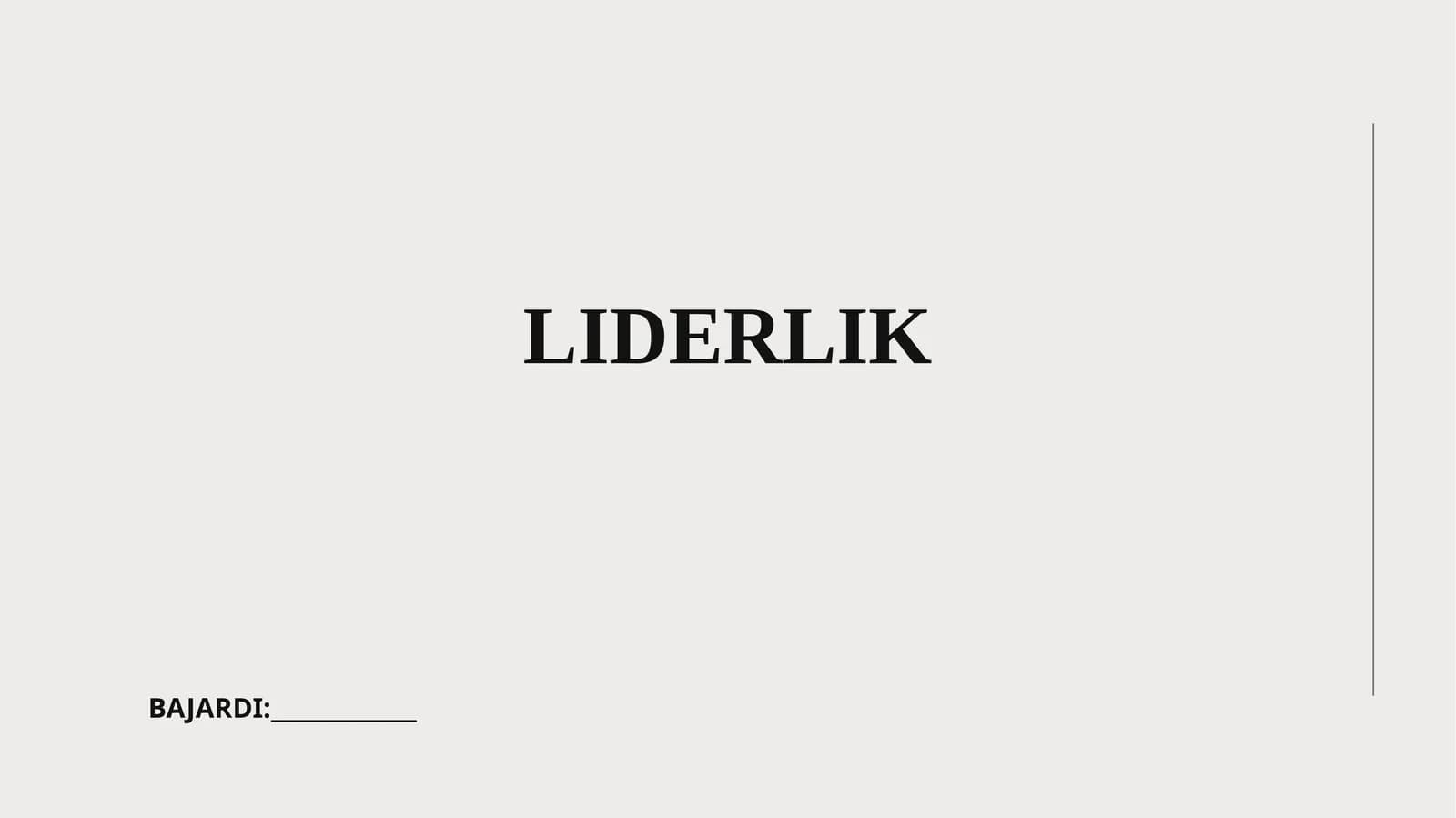 Liderlik