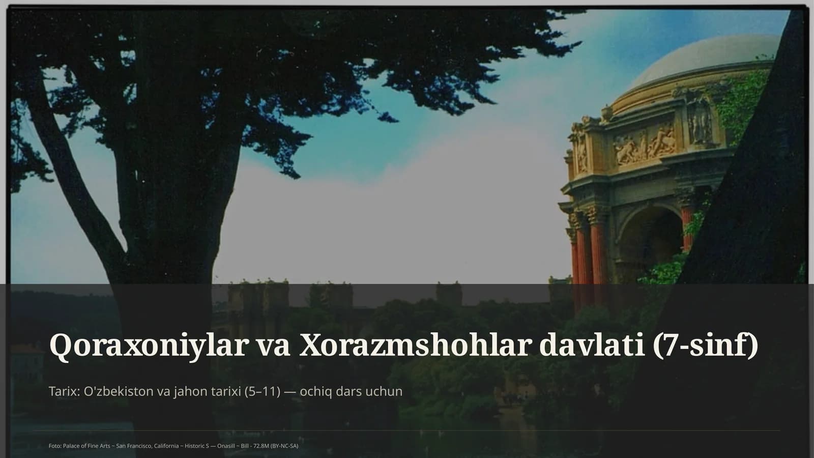 Qoraxoniylar va Xorazmshohlar davlati (7-sinf)