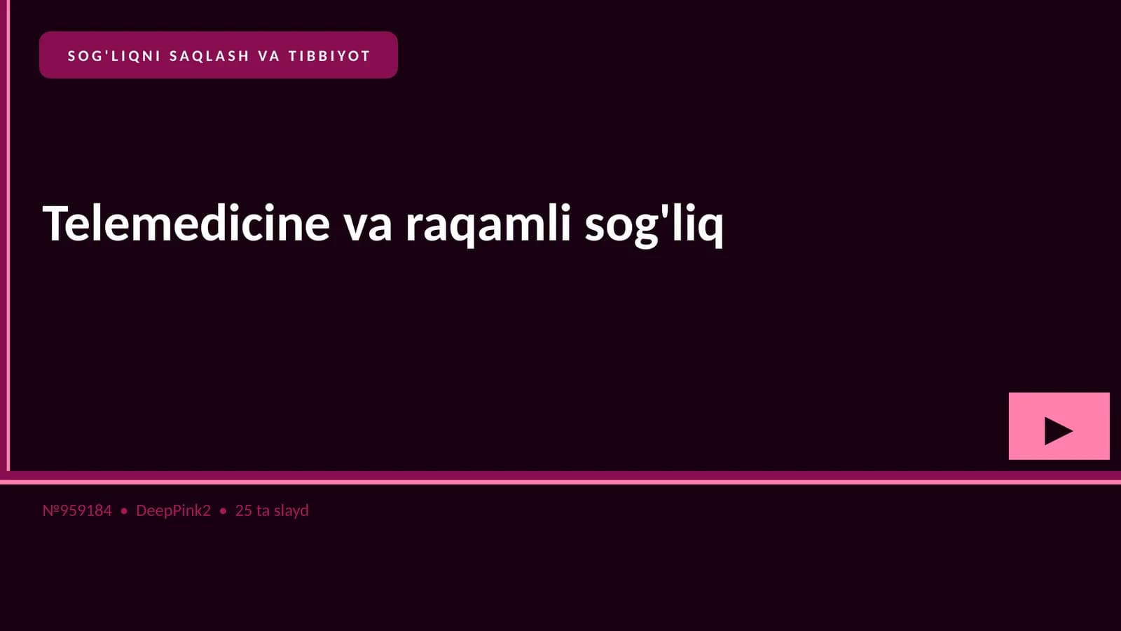 Telemedicine va raqamli sog'liq