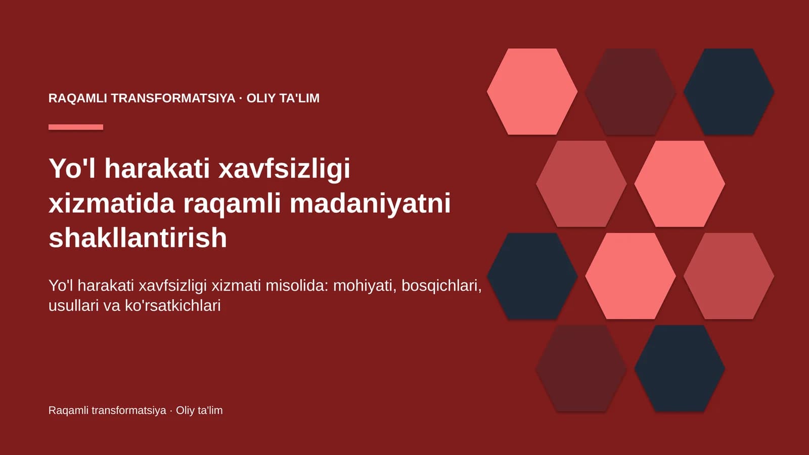 Yo'l harakati xavfsizligi xizmatida raqamli madaniyatni shakllantirish