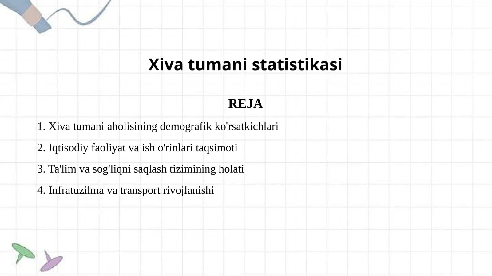 Xiva tumani statiskasi