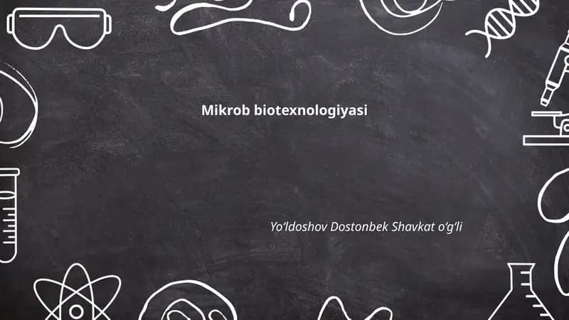 Mikrob biotexnologiyasi