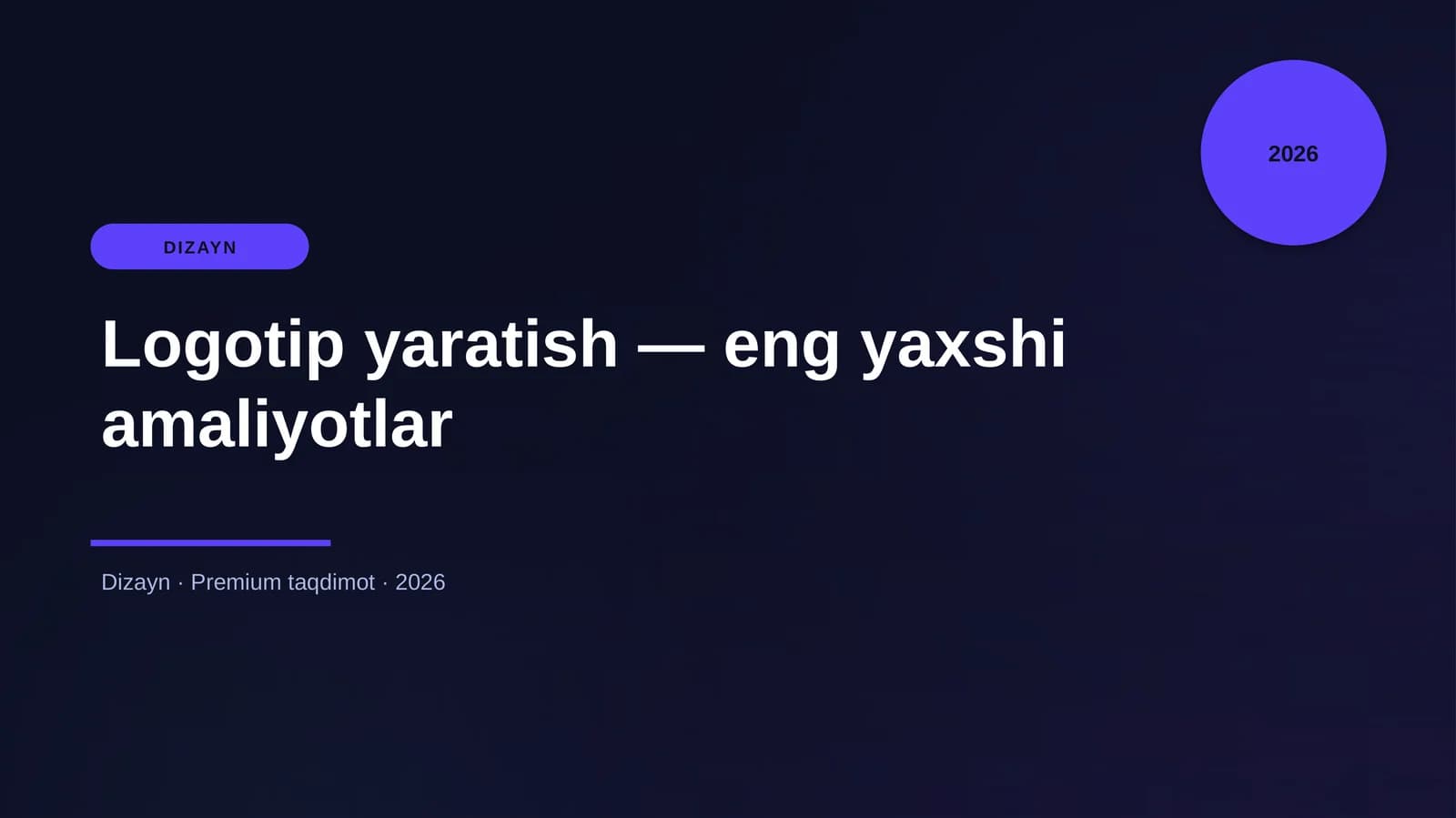 Logotip yaratish — eng yaxshi amaliyotlar