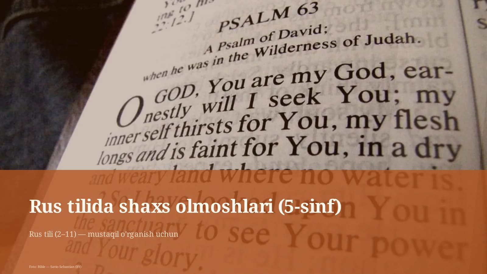 Rus tilida shaxs olmoshlari (5-sinf)