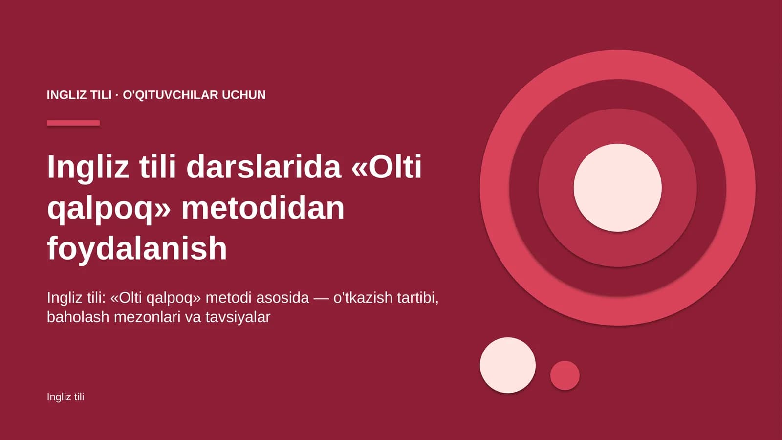 ingliz tili darslarida olti qalpoq metodidan foydalanish 3193