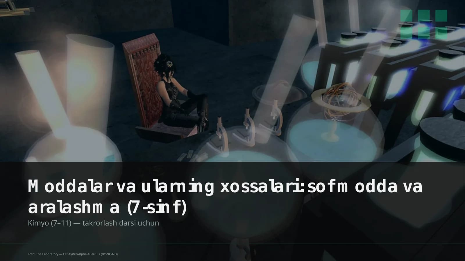 Moddalar va ularning xossalari: sof modda va aralashma (7-sinf)