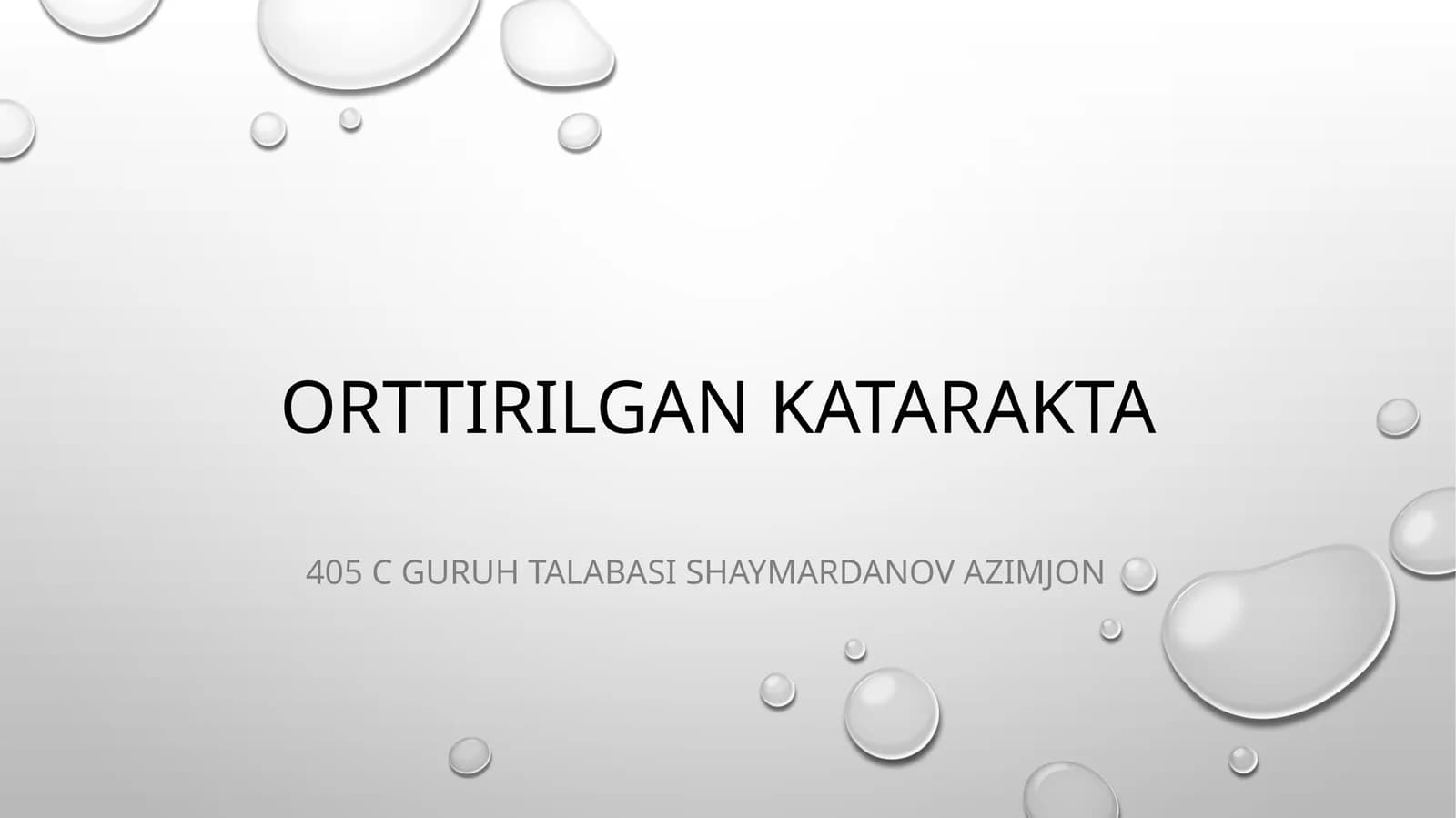 ORTTIRILGAN KATARAKTA