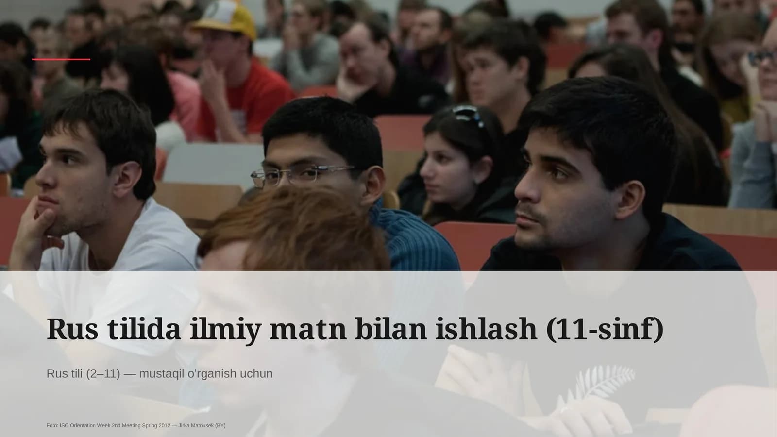 Rus tilida ilmiy matn bilan ishlash (11-sinf)