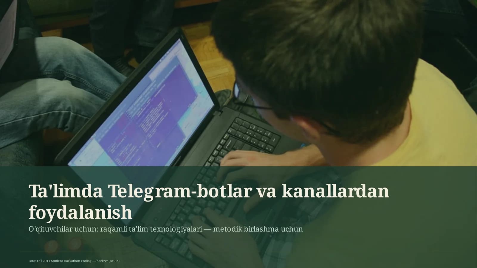 Ta'limda Telegram-botlar va kanallardan foydalanish