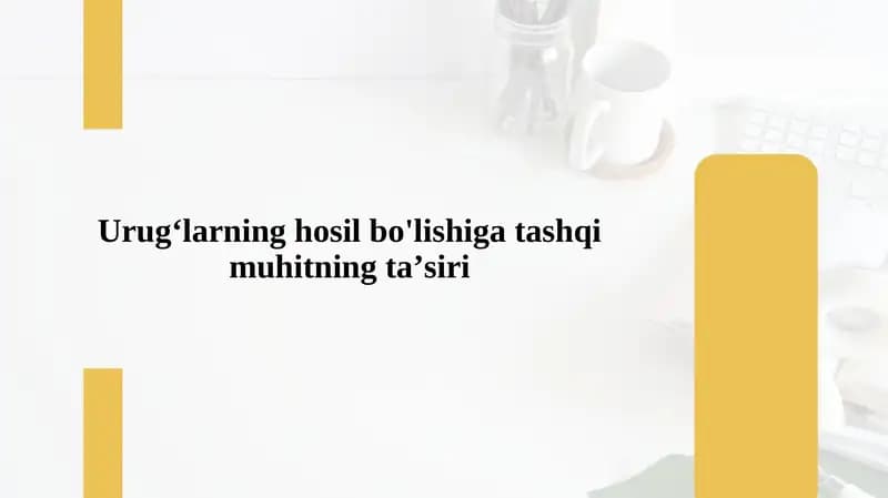 Urugʻlarning hosil bo'lishiga tashqi muhitning taʼsiri