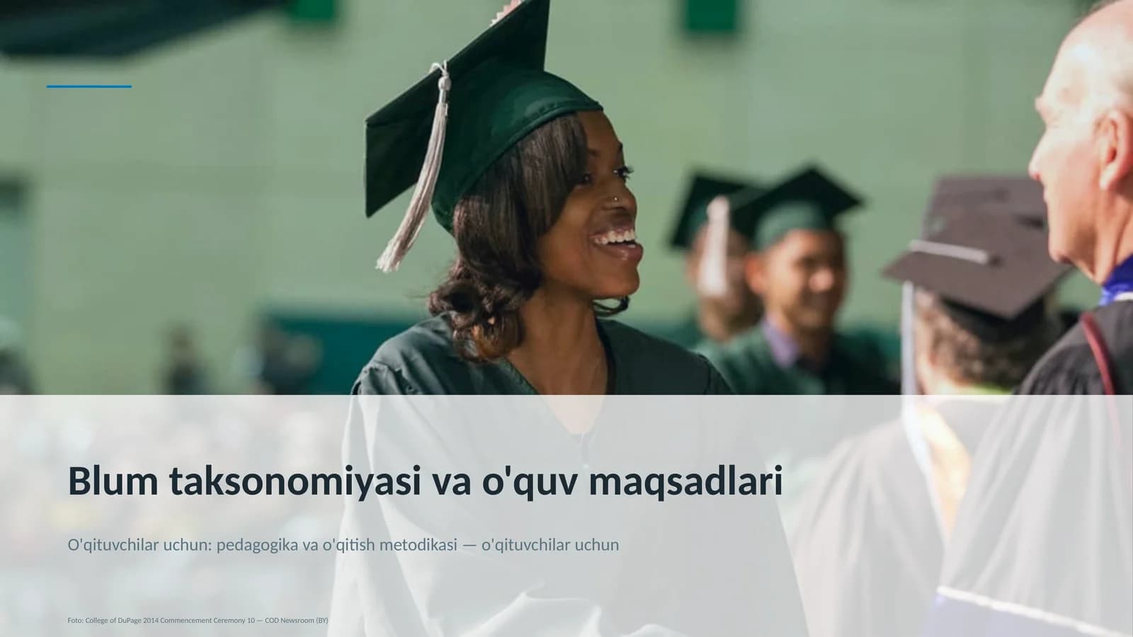 Blum taksonomiyasi va o'quv maqsadlari
