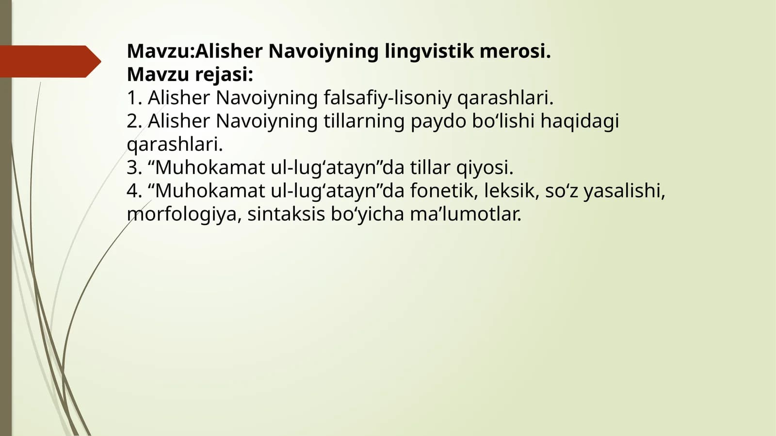 Alisher Navoiyning lingvistik merosi