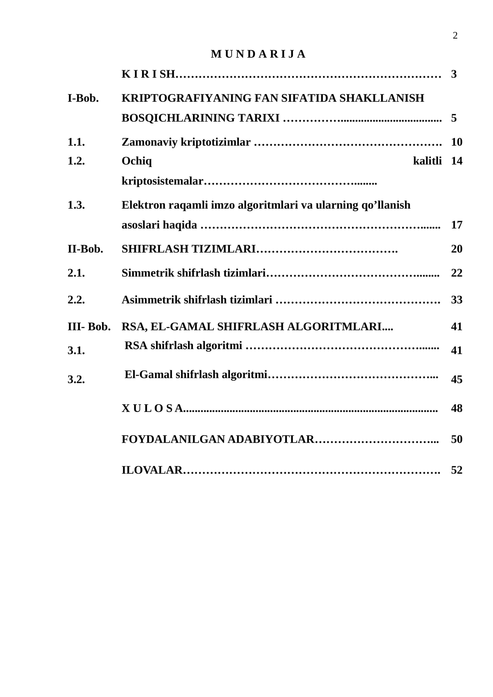 KRIPTOGRAFIYA  BITIRUV MALAKAVIY ISHI