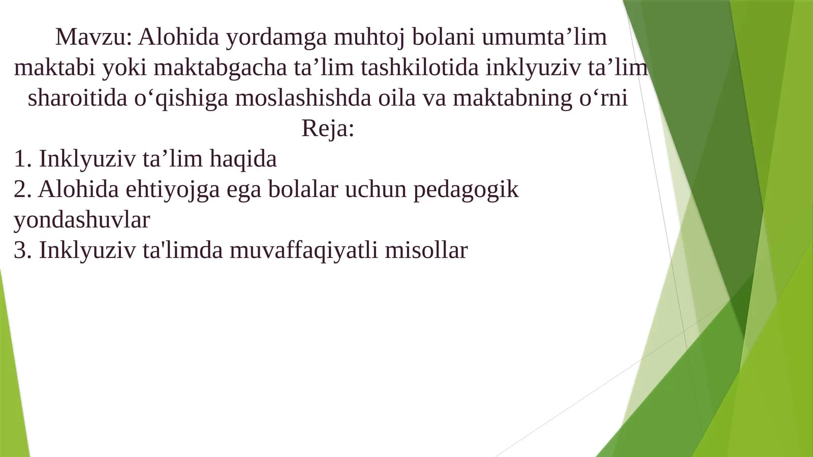 Alohida yordamga muhtoj bolani umumta’lim maktabi yoki maktabgacha ta’lim tashkilotida inklyuziv ta’lim sharoitida o‘qishiga moslashishda oila va maktabning o‘rni