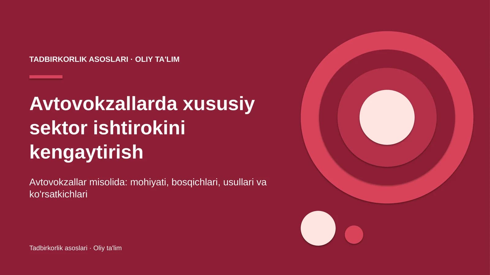 avtovokzallarda xususiy sektor ishtirokini kengaytirish 3371