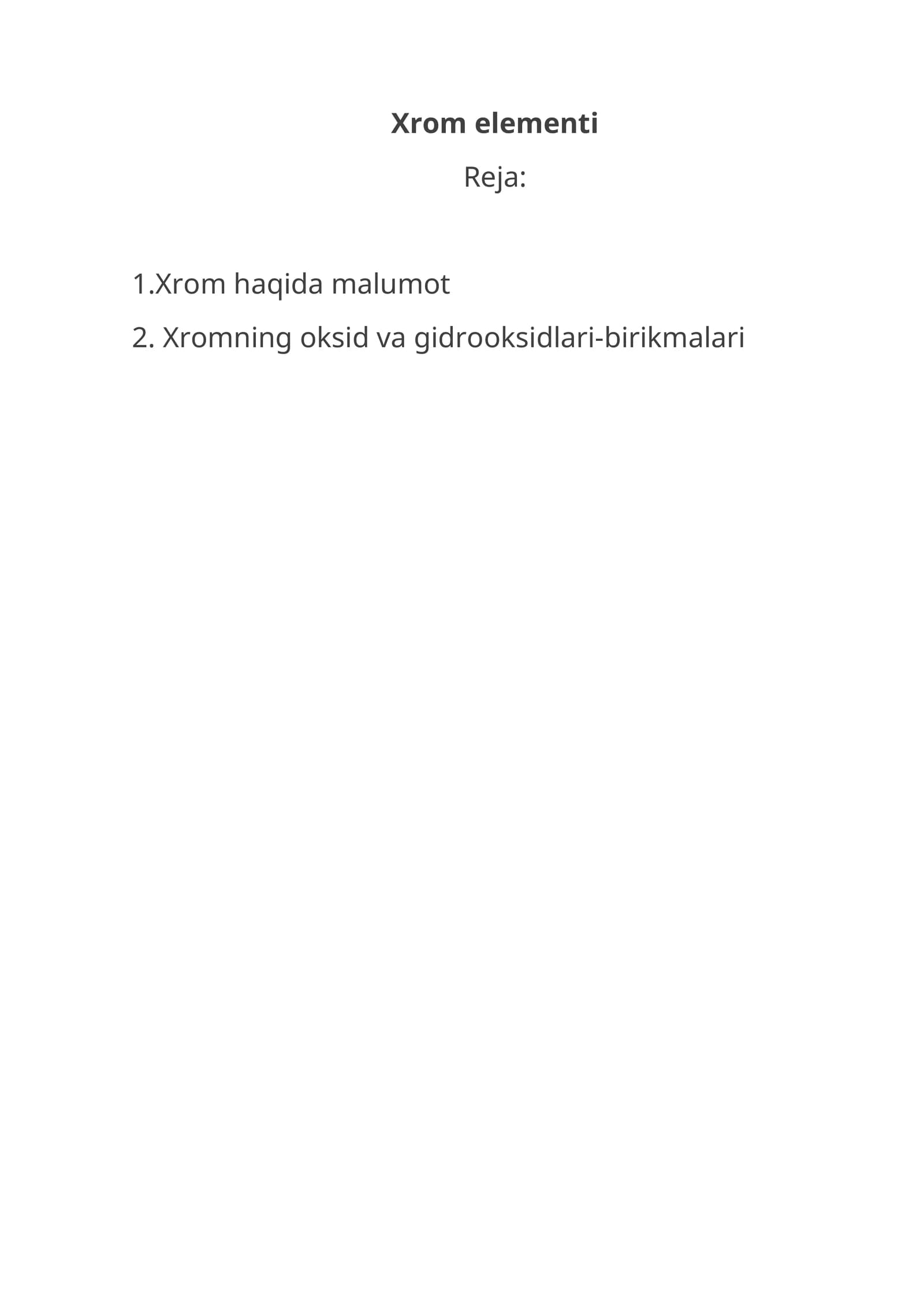 Xrom elementi
