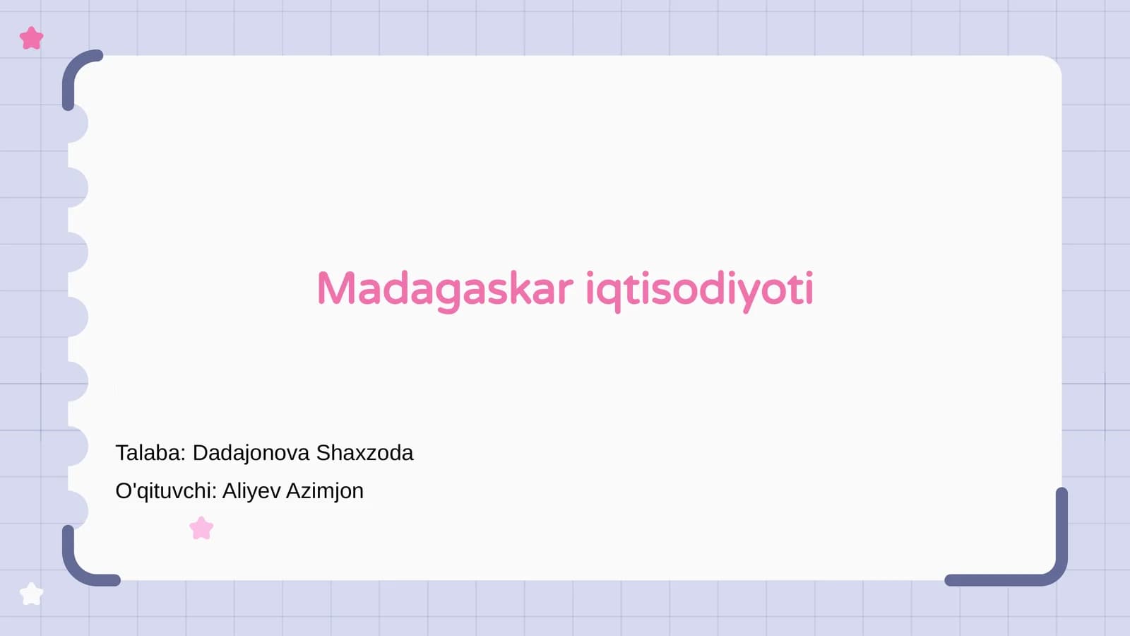 Madagaskar iqtisodiyoti