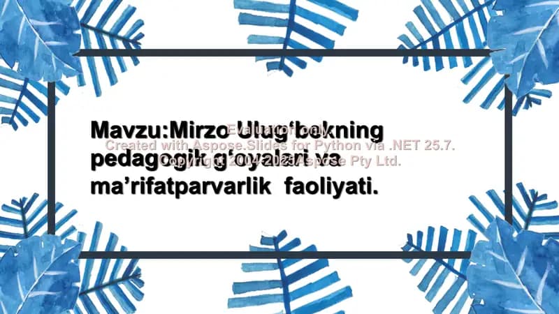 Ulug‘bek davrida maktab islohoti