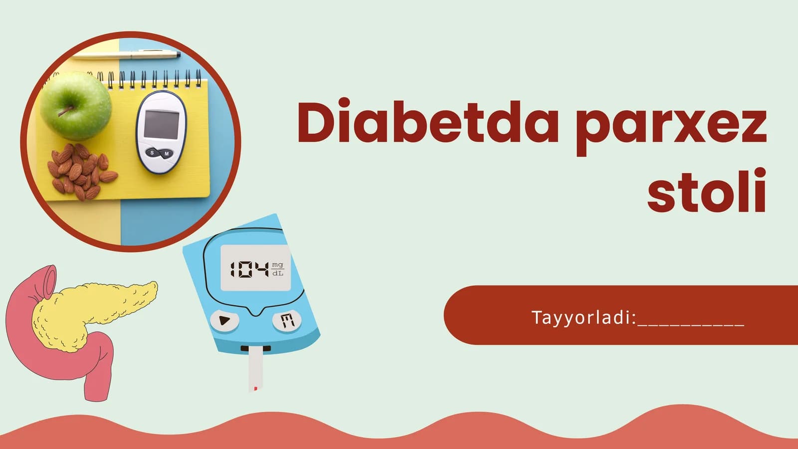 Qandli Diabetda parxez stoli