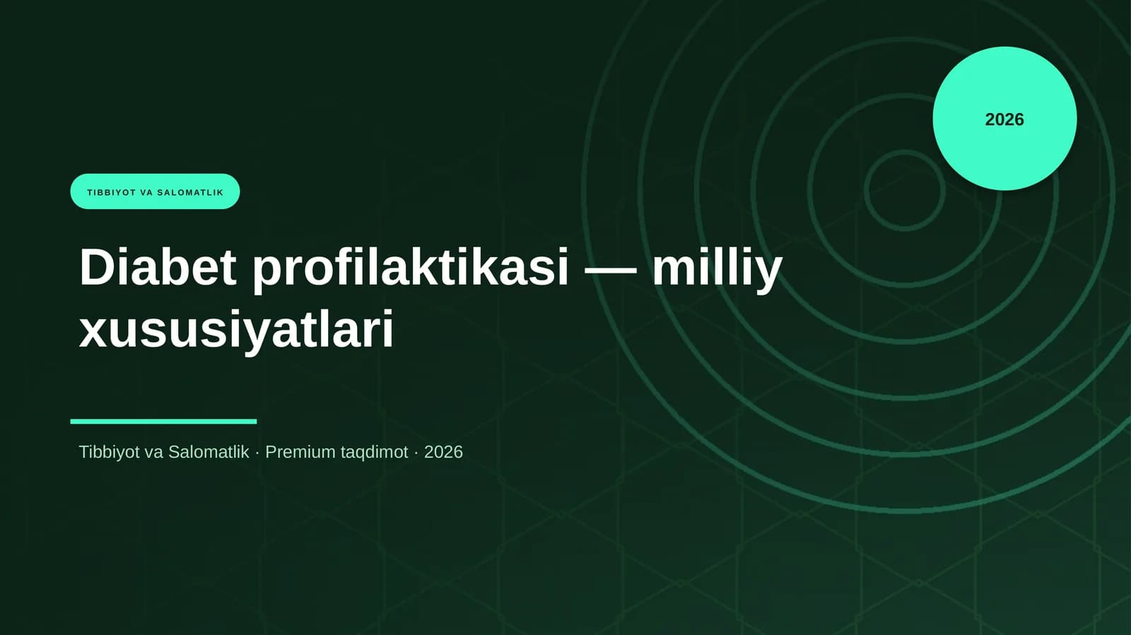 Diabet profilaktikasi — milliy xususiyatlari