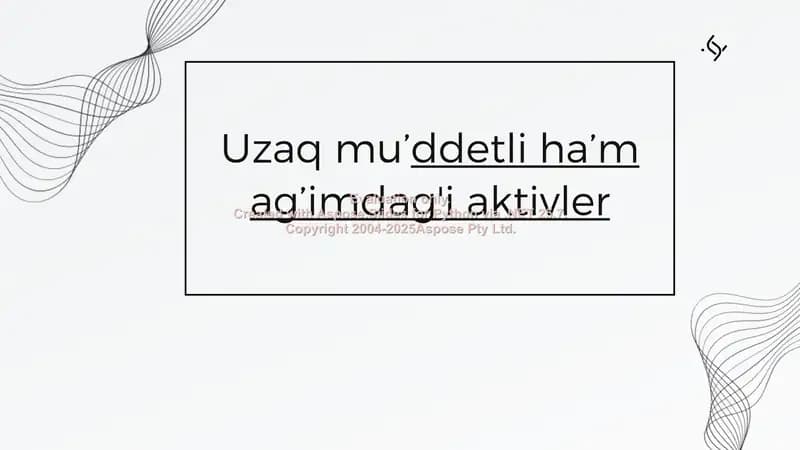 Aktivlar haqida taqdimot