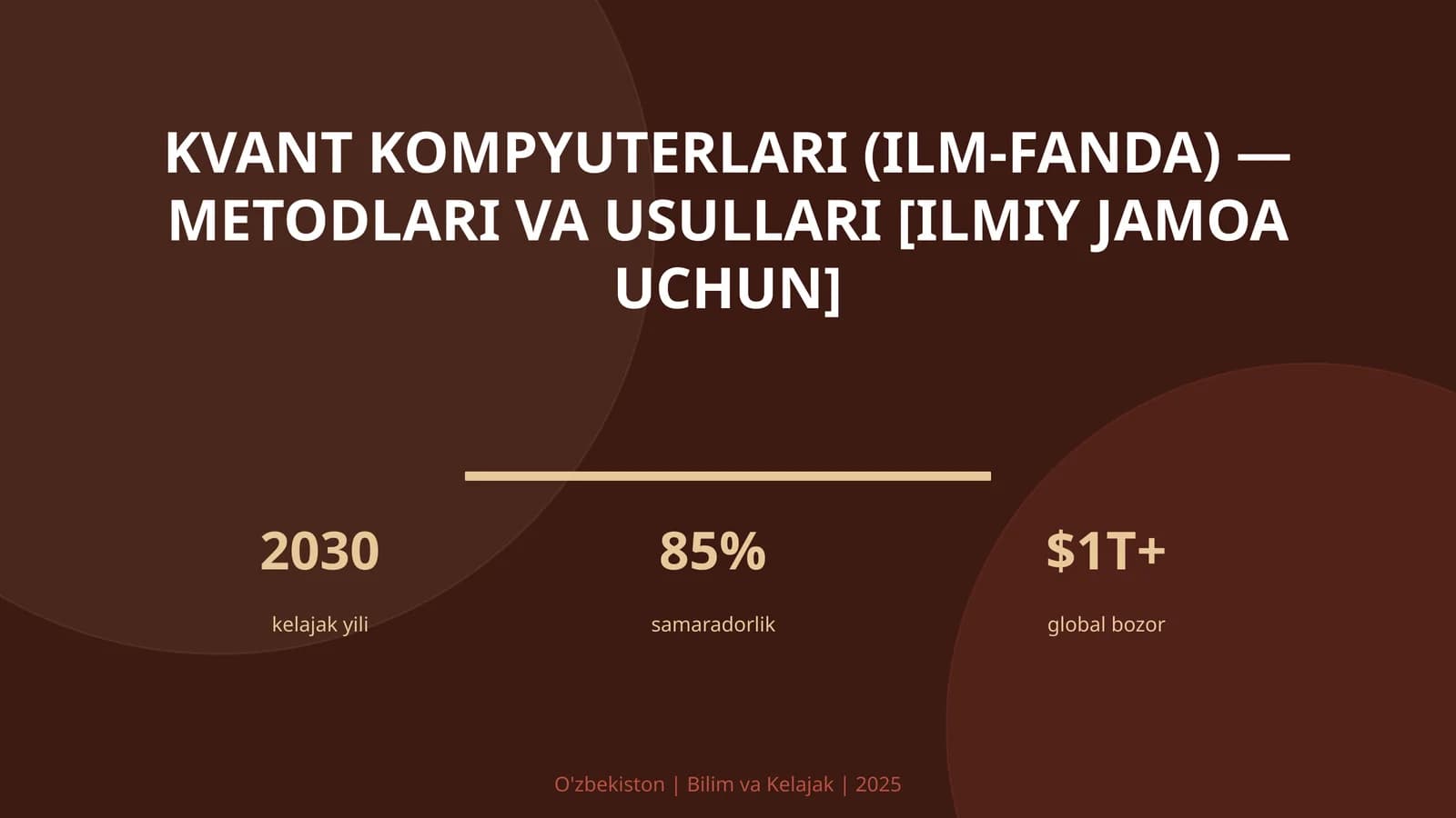 Kvant kompyuterlari (ilm-fanda) — metodlari va usullari [ilmiy jamoa uchun]