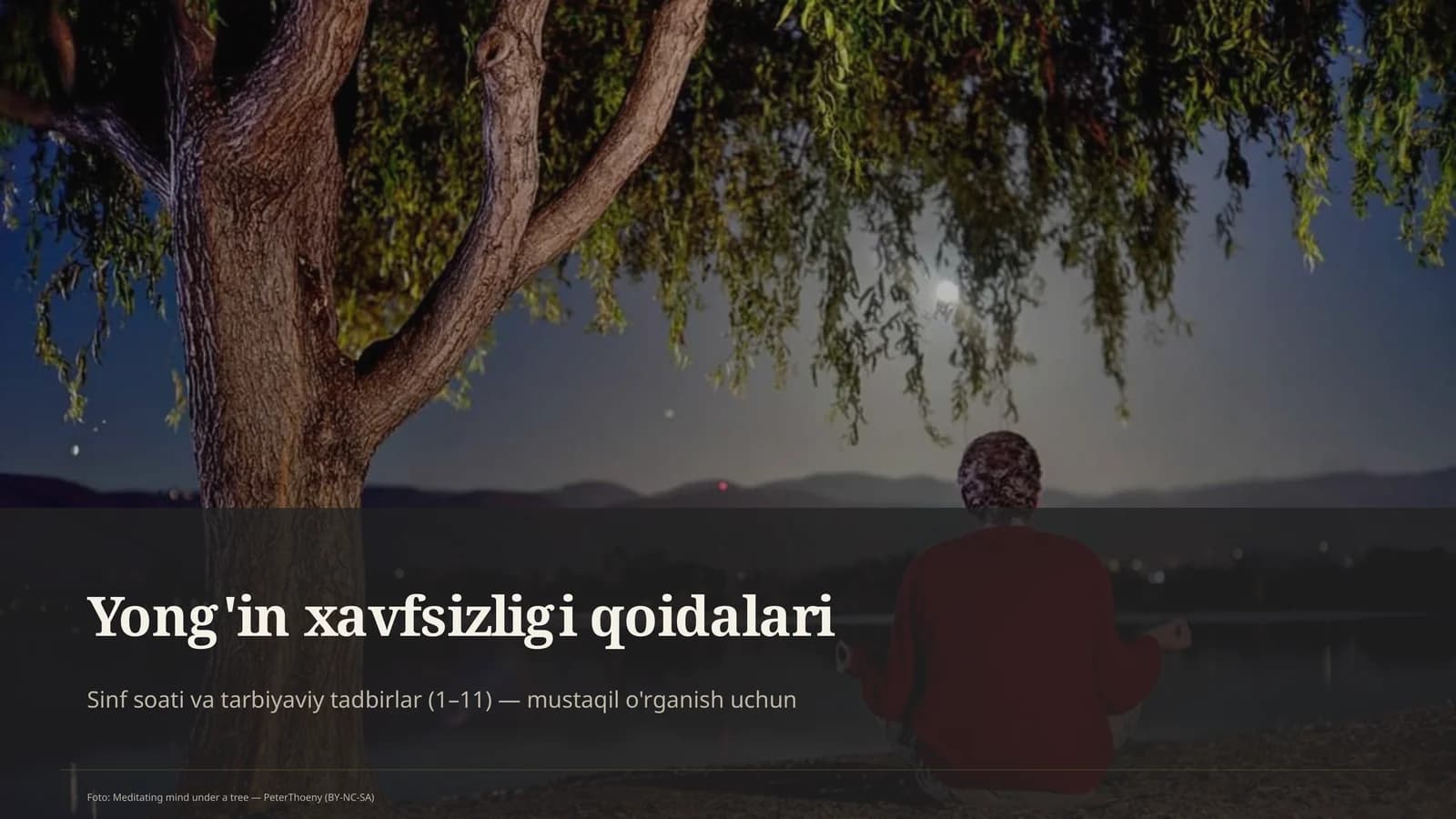 Yong'in xavfsizligi qoidalari