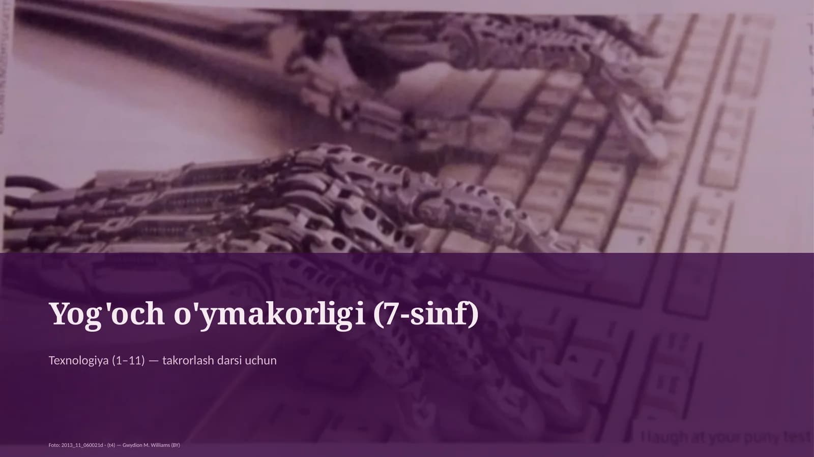 Yog'och o'ymakorligi (7-sinf)