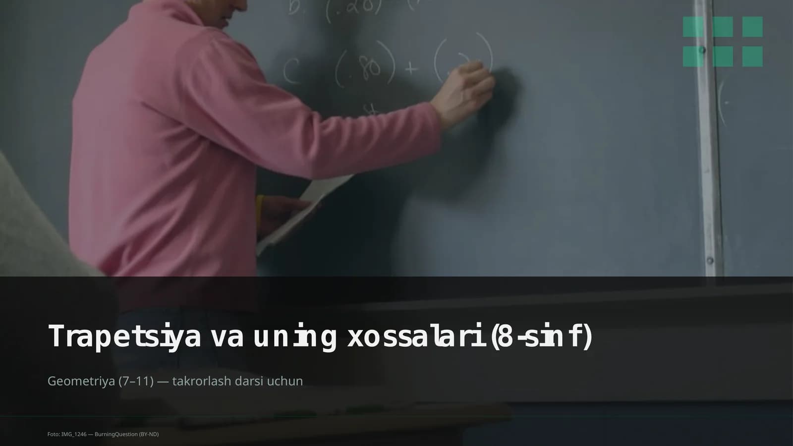 Trapetsiya va uning xossalari (8-sinf)