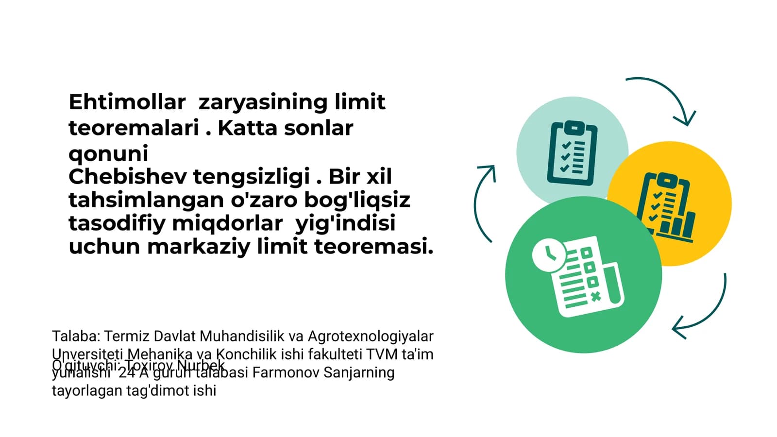 Ehtimollar Zaryasining Asoslari