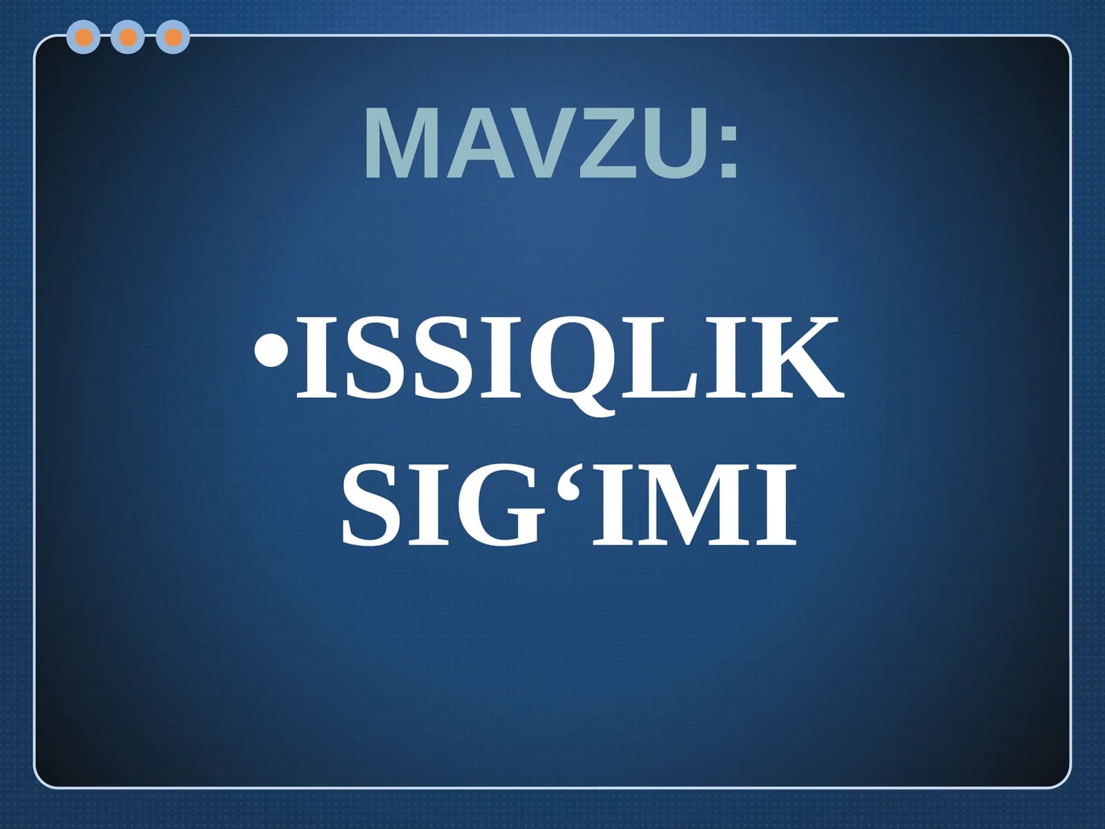 Issiqlik sigʻimi