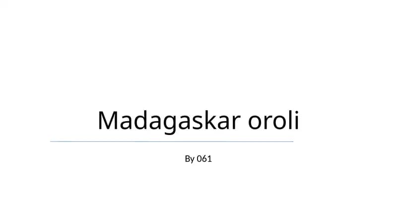 Madagaskar oroli