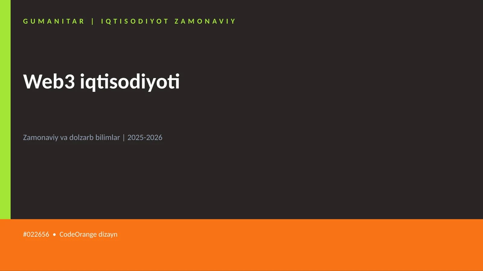 Web3 iqtisodiyoti