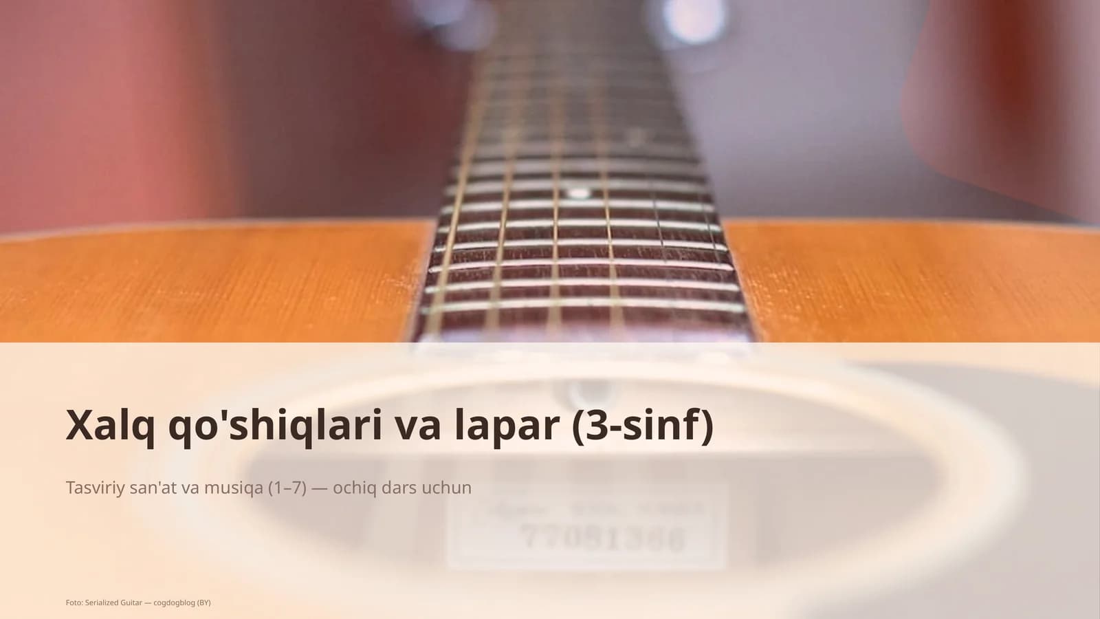 Xalq qo'shiqlari va lapar (3-sinf)