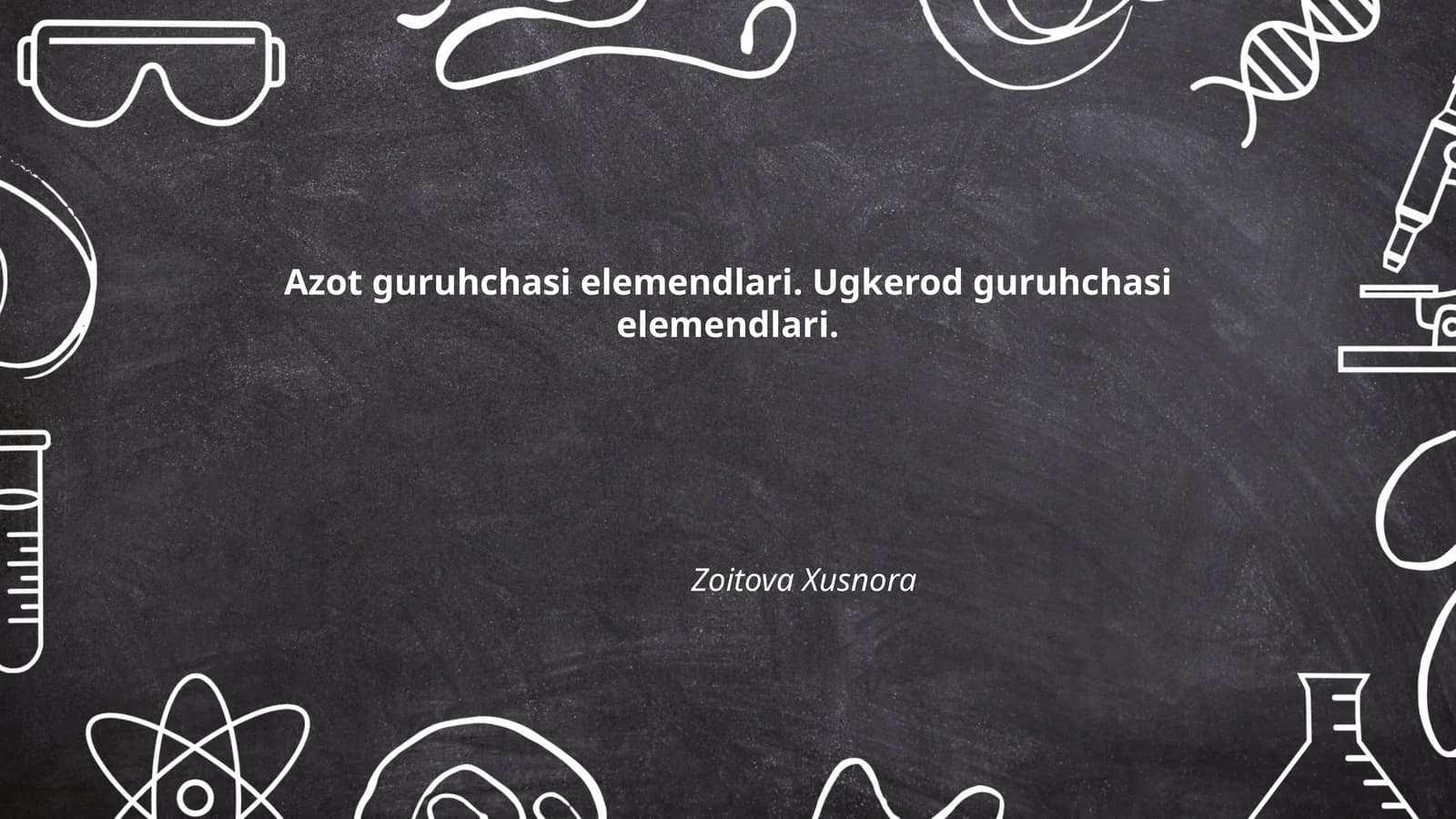 Azot Guruhchasi Elementlari