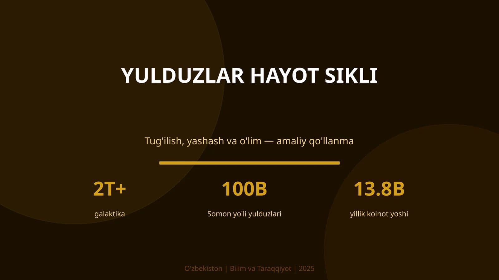 Yulduzlar Hayot Sikli