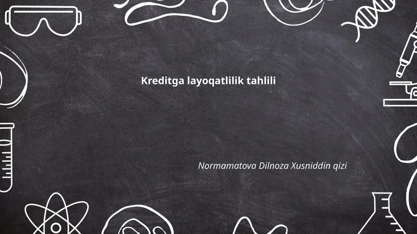 Kreditga layoqatlilik tahlili