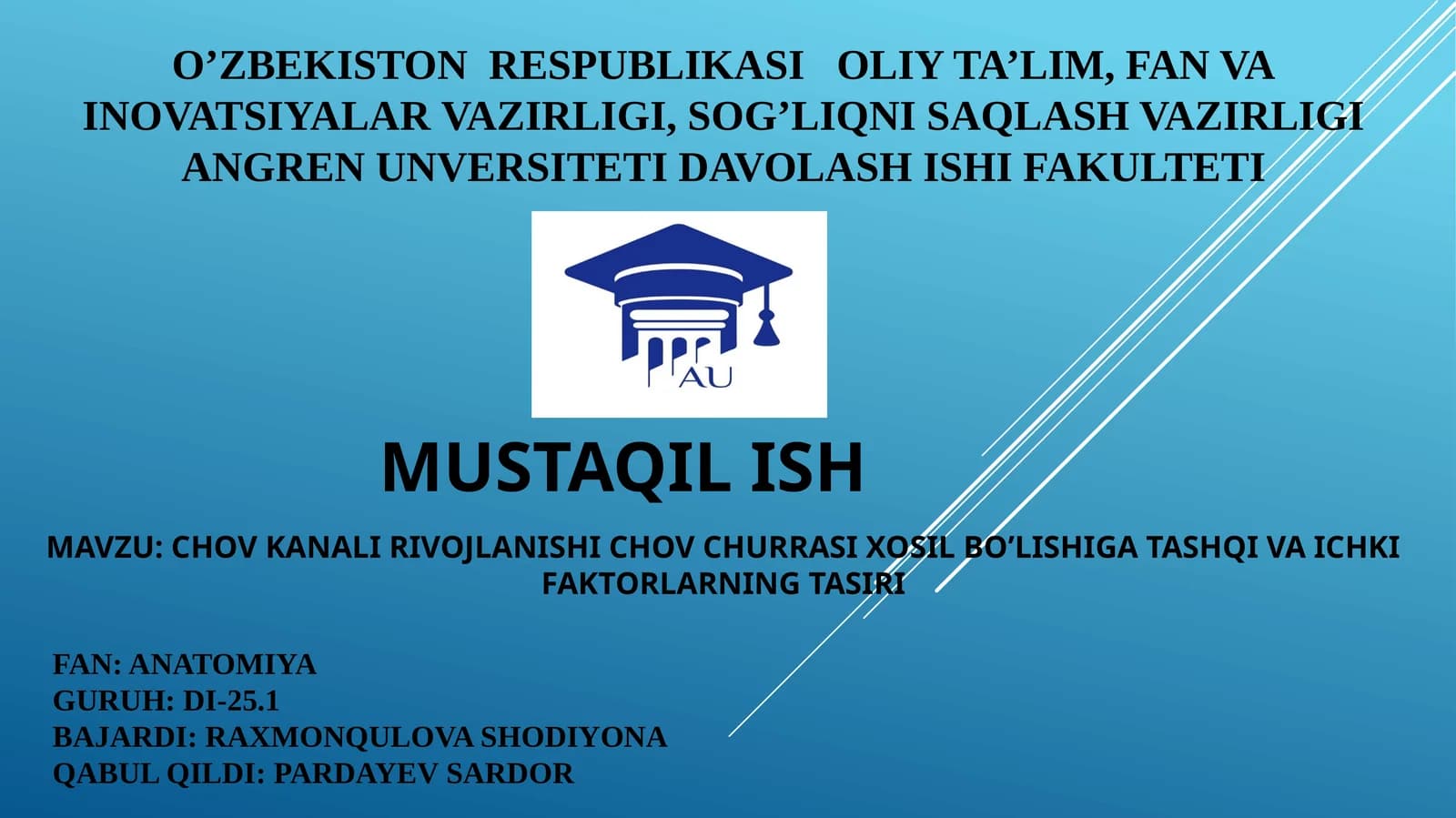 Chov Kanali Rivojlanishi
