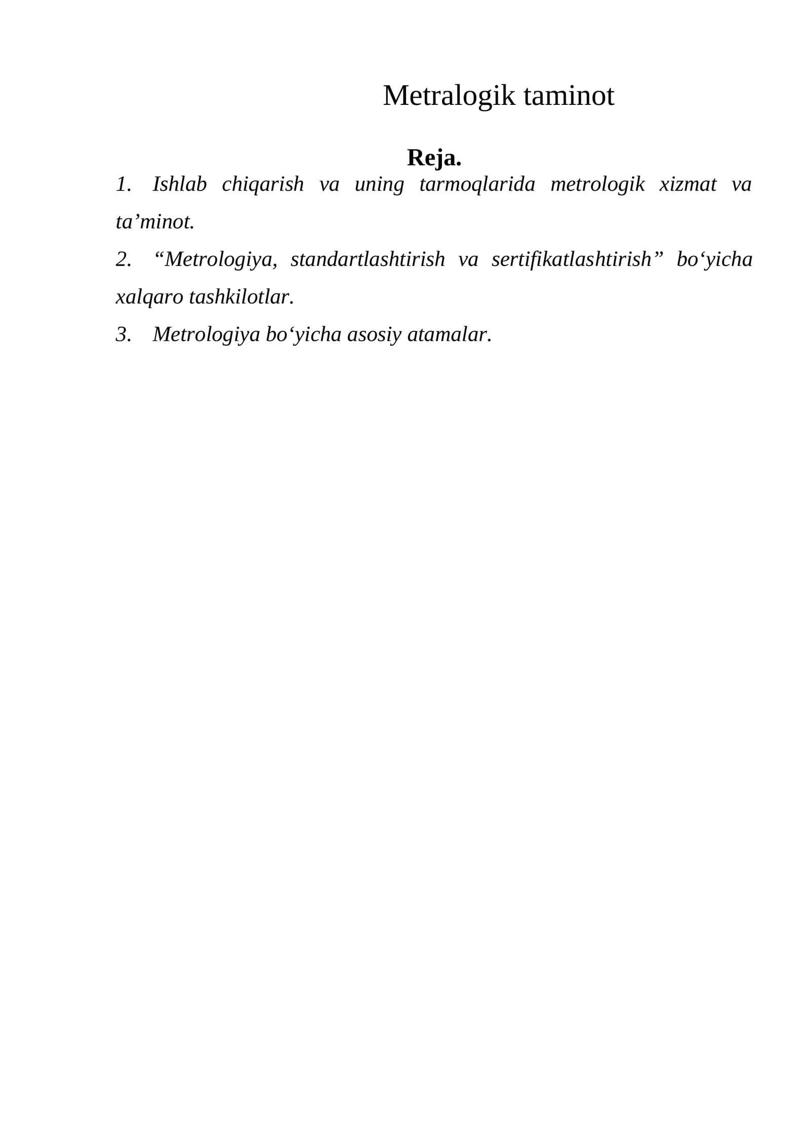 Metralogik taminot