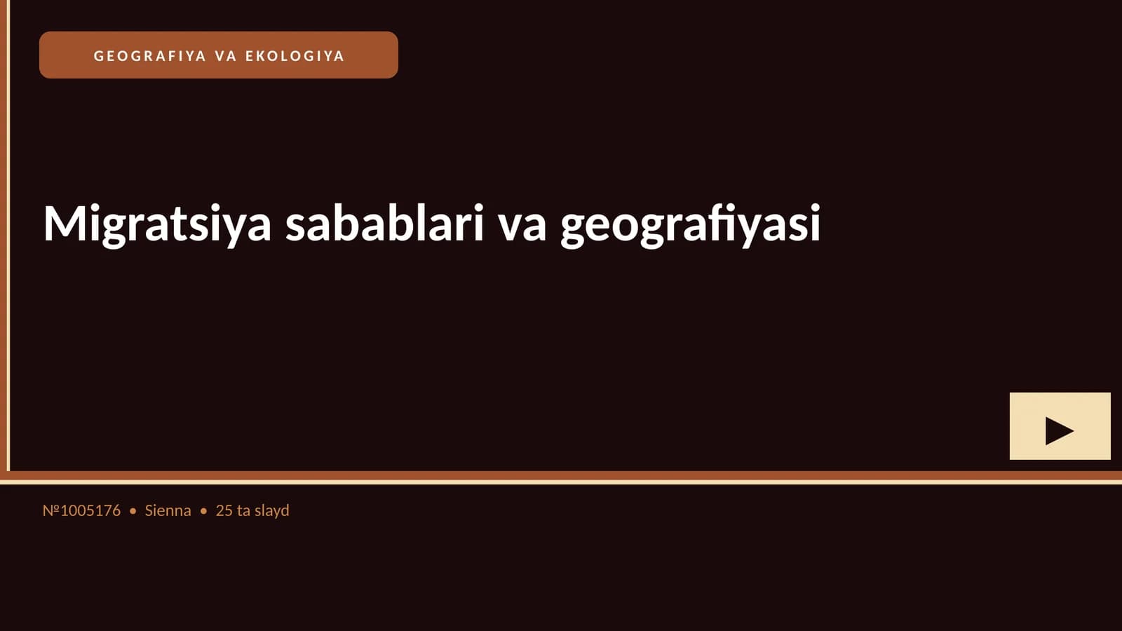Migratsiya sabablari va geografiyasi