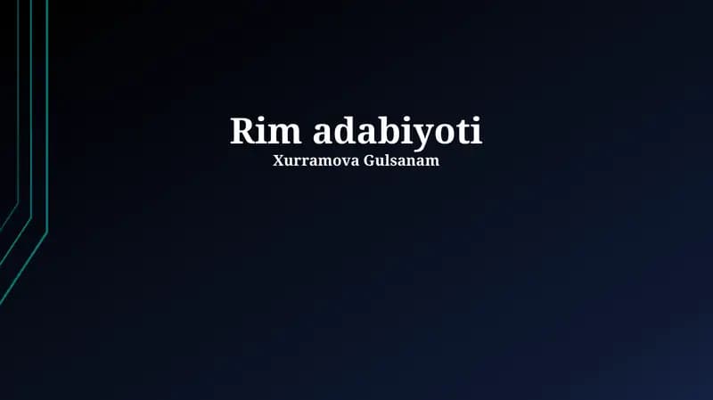 Rim adabiyoti